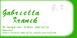 gabriella kranik business card