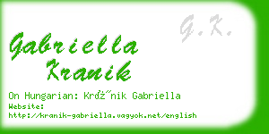 gabriella kranik business card